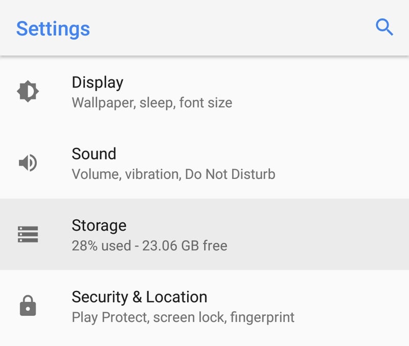 android storage settings doordash error fix