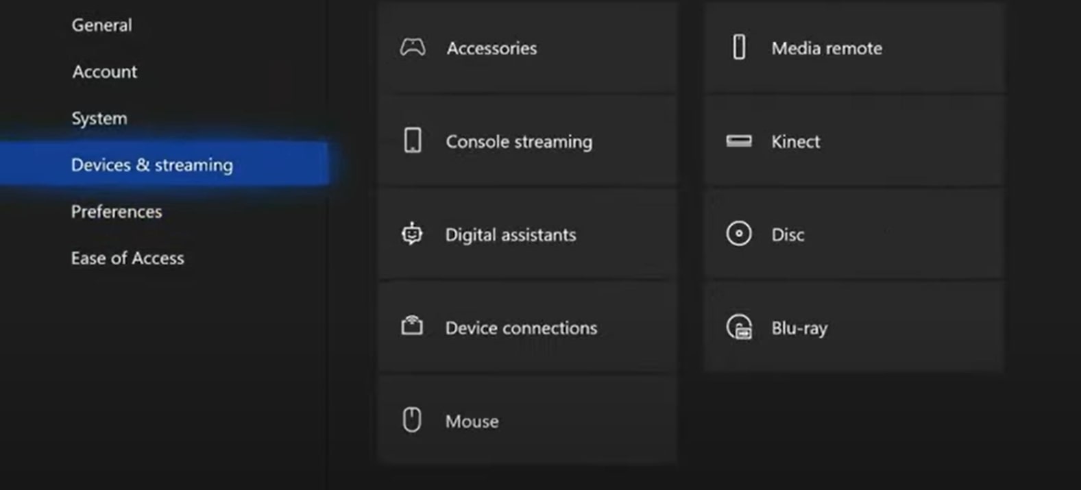 Devices and Streaming Xbox