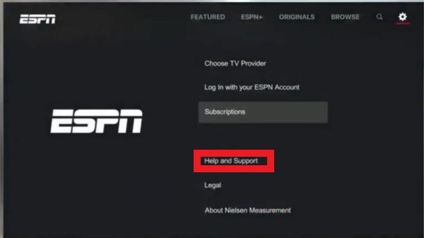 ESPN help and support