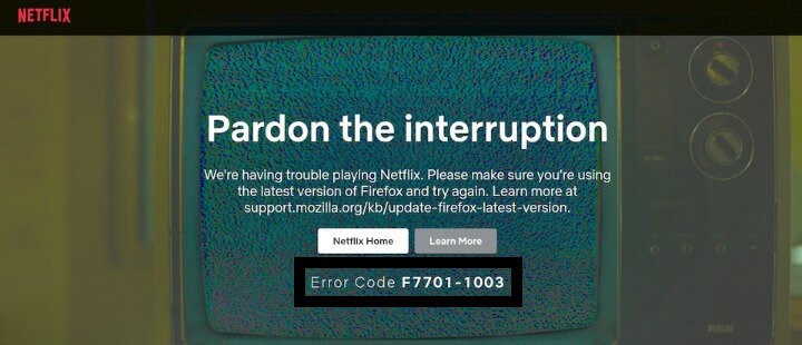 Netflix error code