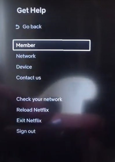 image of Netflix get help.