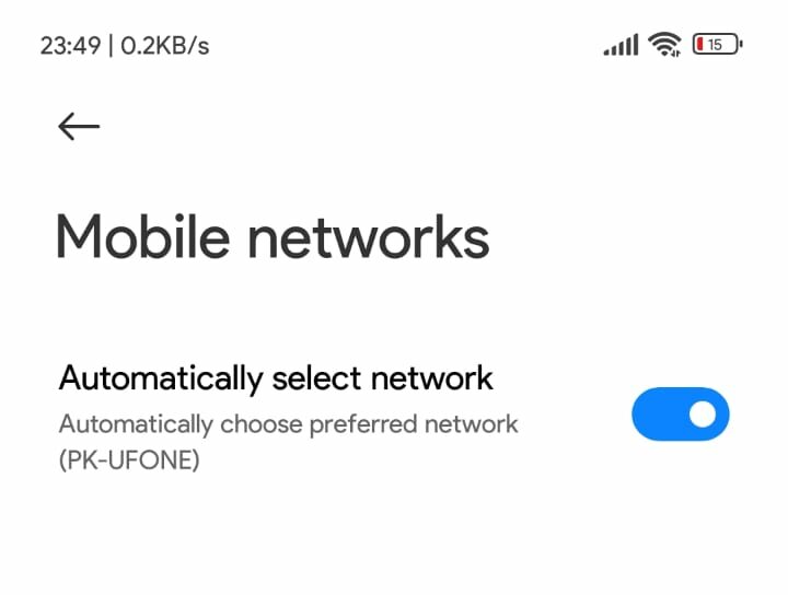automatically select network to solve US Cellular code 408.