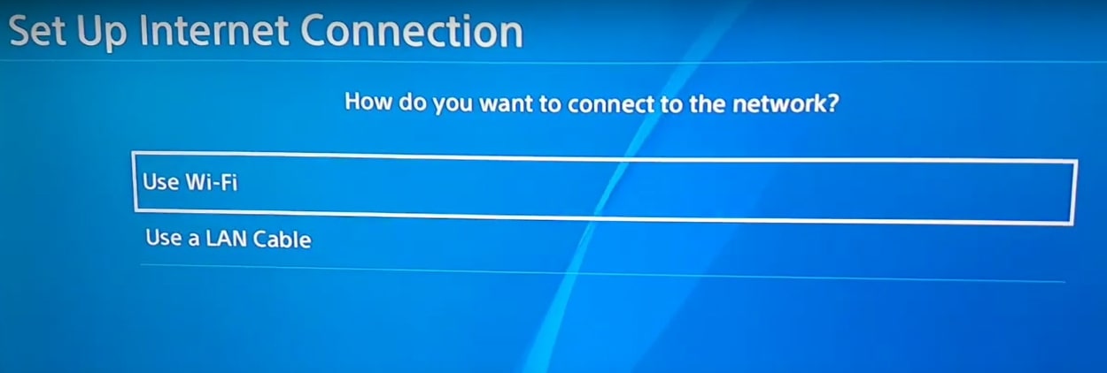 Wi-Fi Network PS4