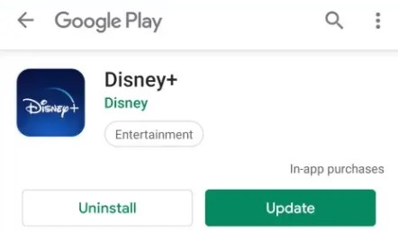 Disney Plus Update on android 