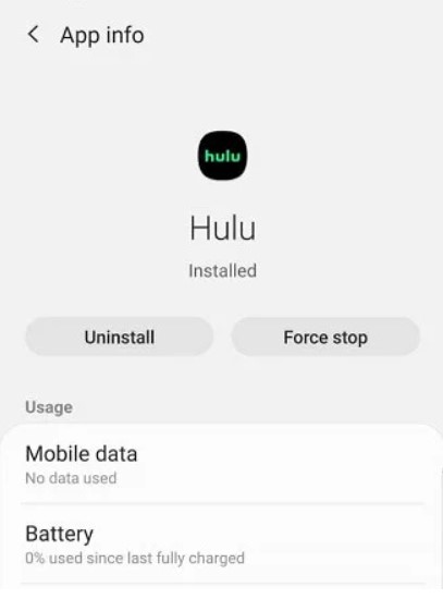 Force Stop Hulu 