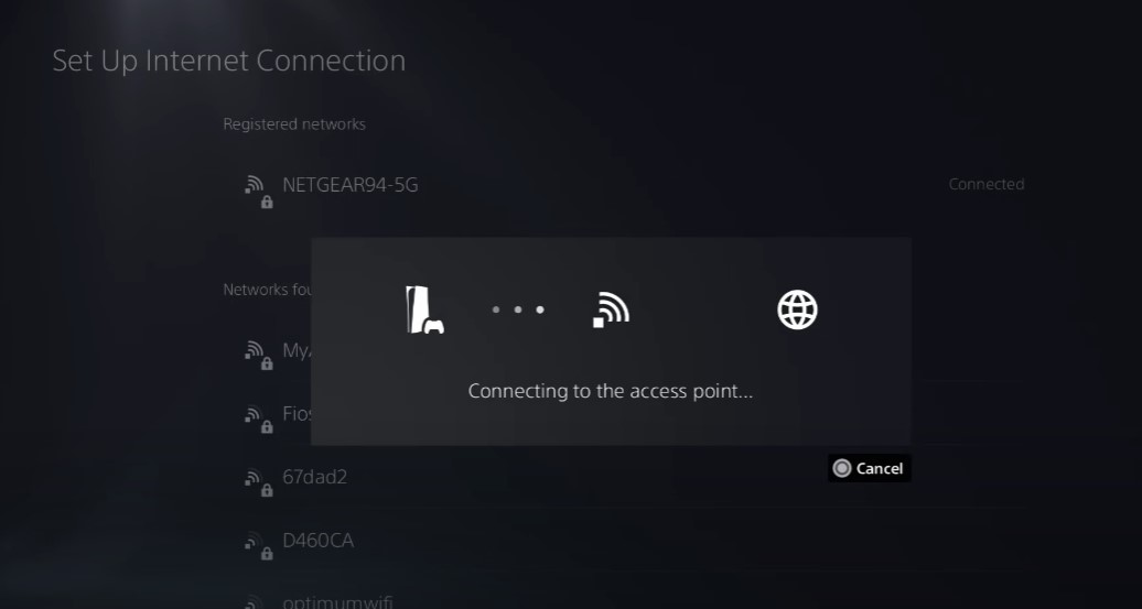 Connecting to access point 