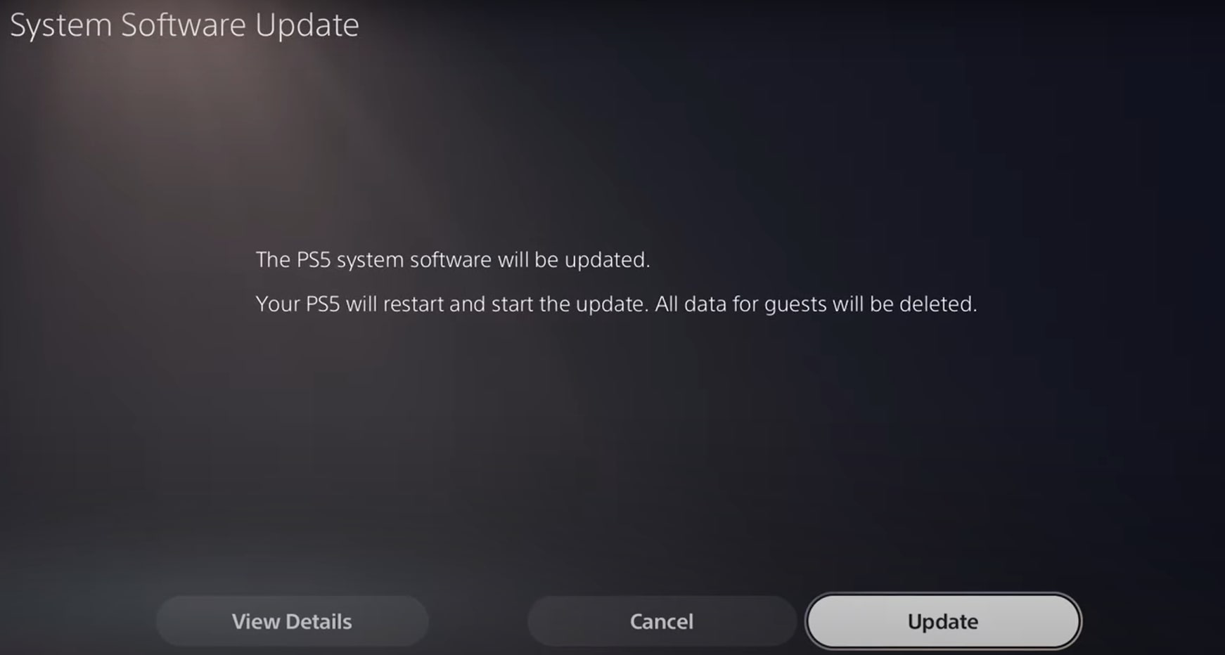 The software will be updated