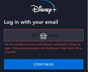 Disney Error Code 90 (Image credits: Emopulse)