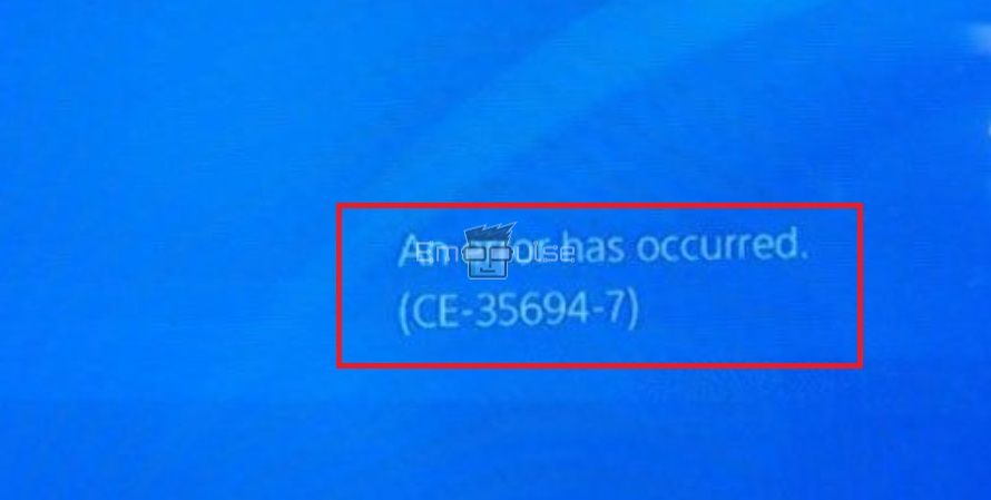 An Error Has Occurred CE-35694-7