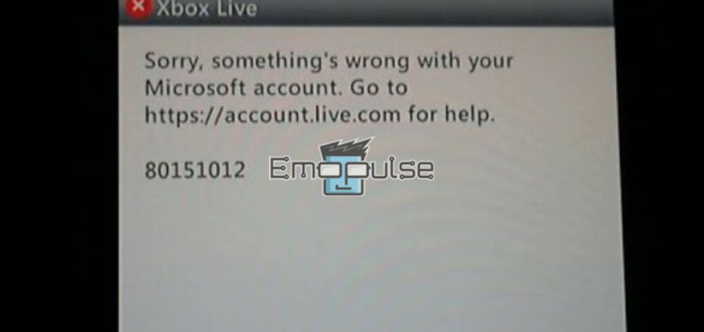 xbox error code 80151012
