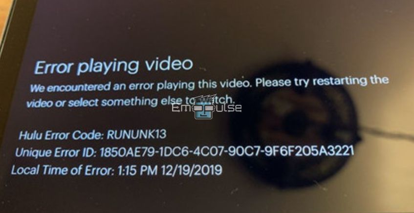 Hulu Error Rununk13 image 
