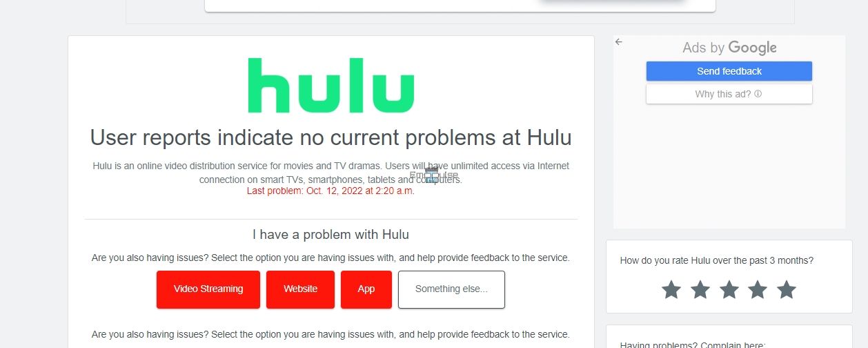 Hulu error code P-DEV322