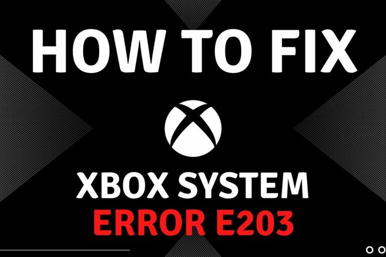Xbox System Error E203