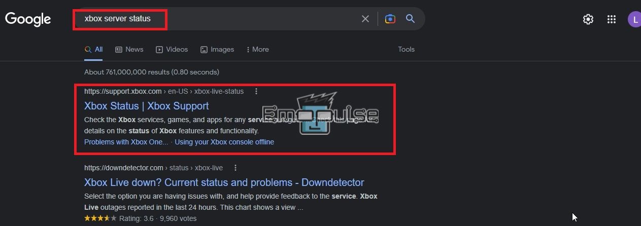 Xbox Server Search from google 