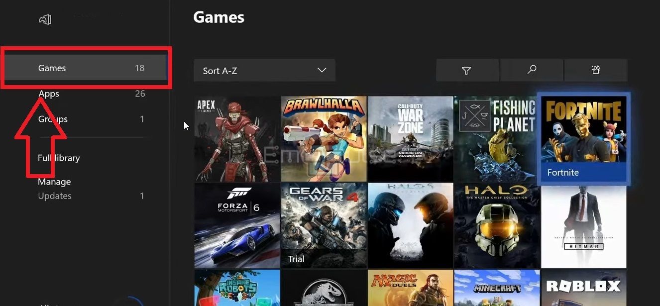 games list on xbox image 