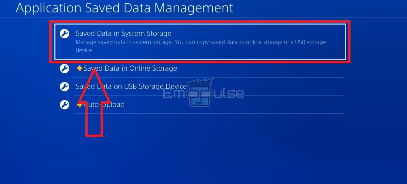Saved Data In System Storage