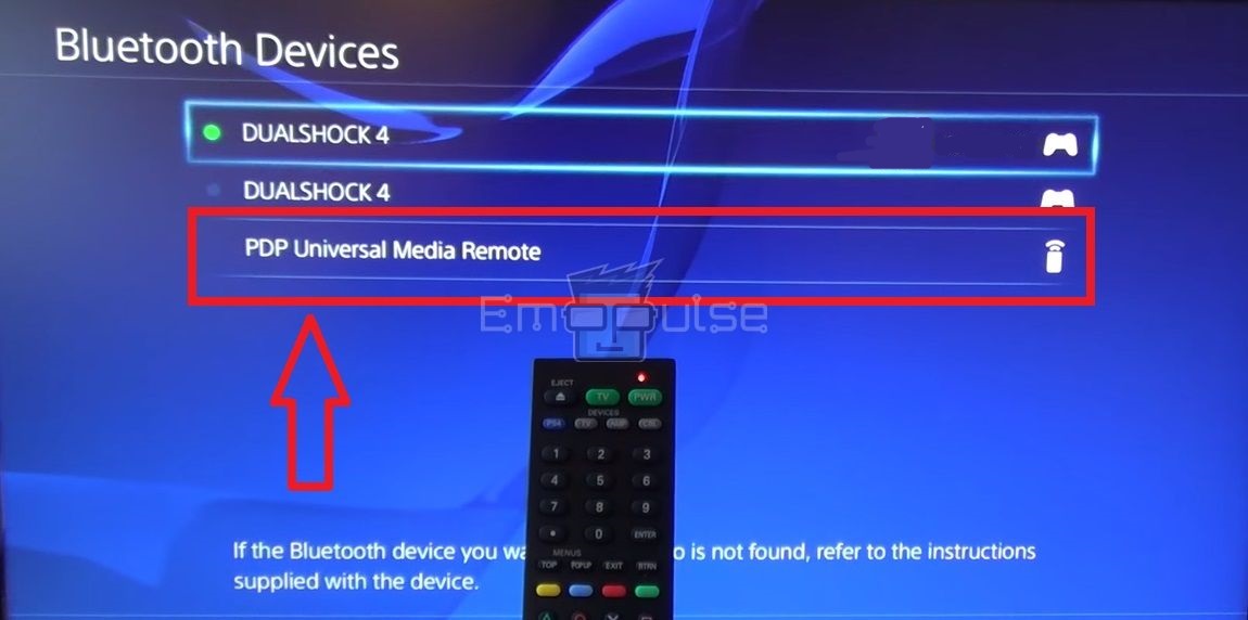 PS4 media remote not working