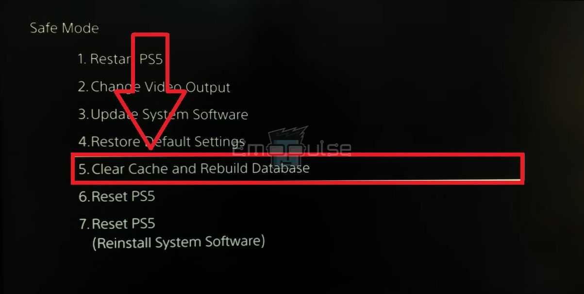 how to clear cache on PS5
