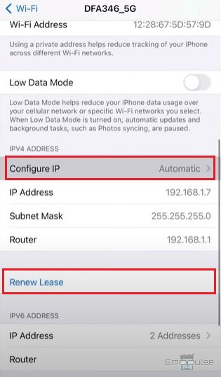 renew ip iphone