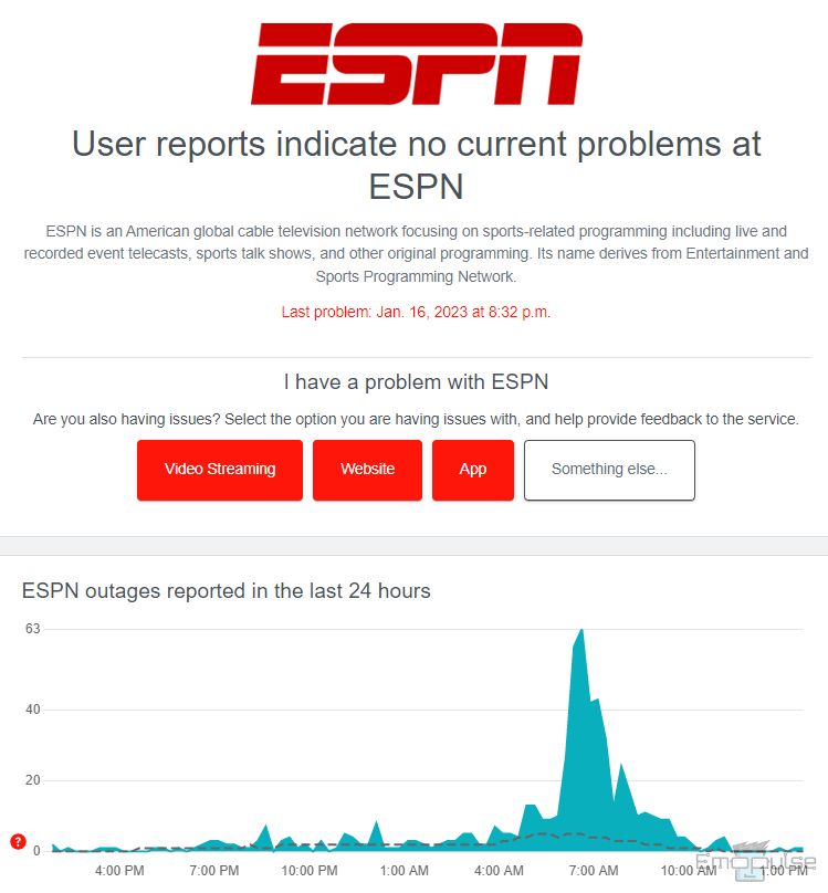 ESPN TV provider not working