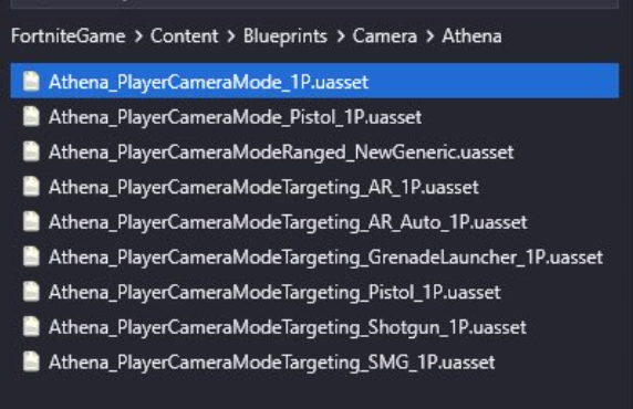 first person game mode files added to Fortnite
