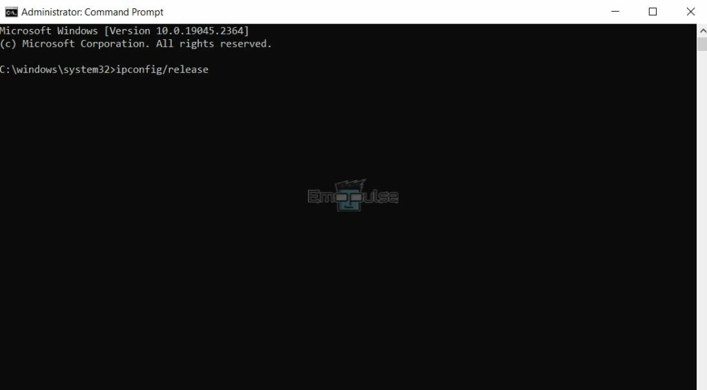 release ip command prompt