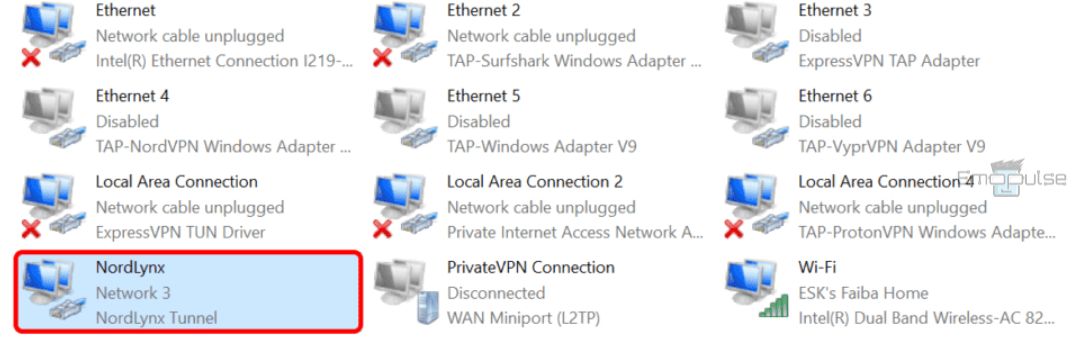 network connections windows