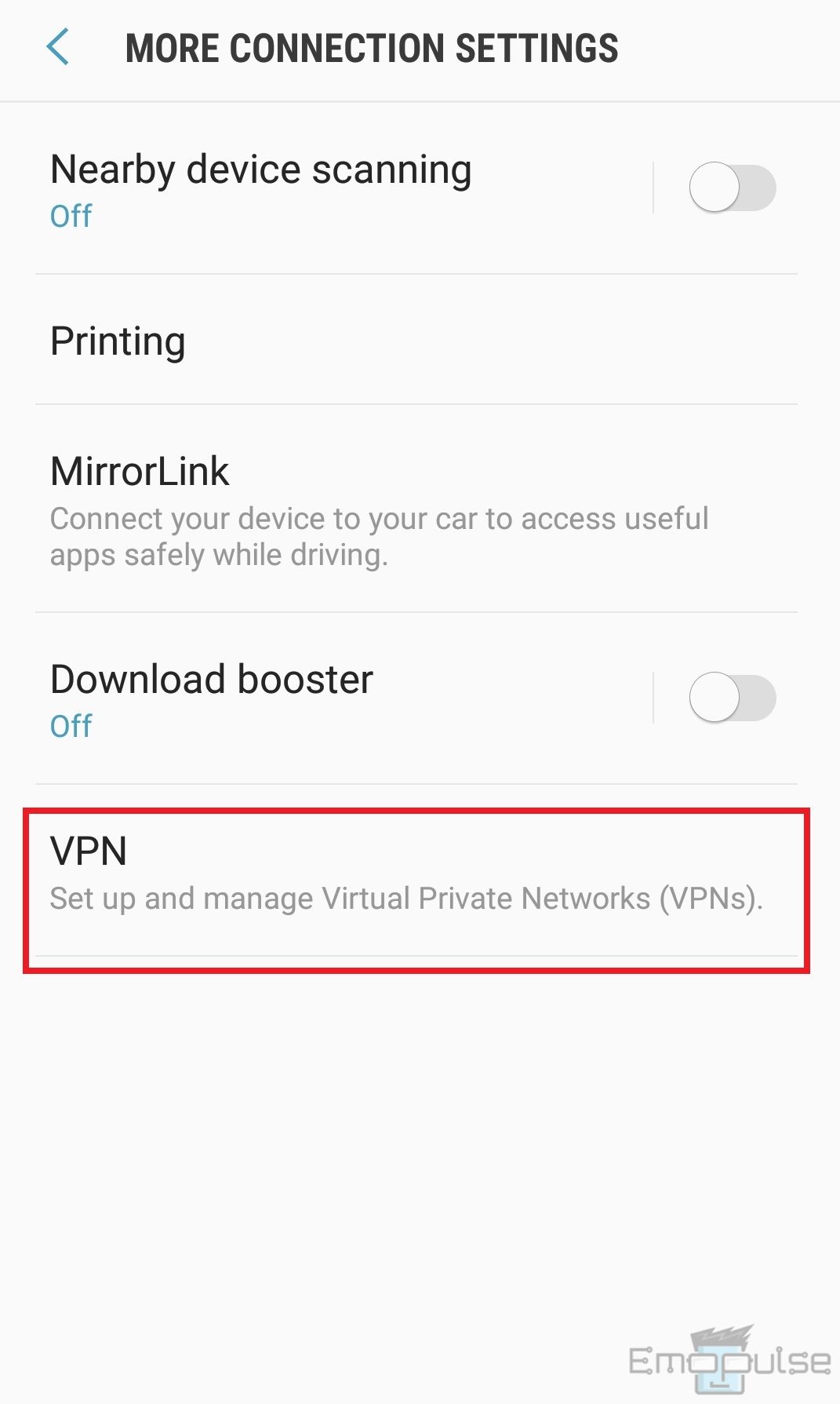 vpn settings android