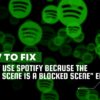 Cannot Use Spotify Because The Current Scene Is A Blocked Scene