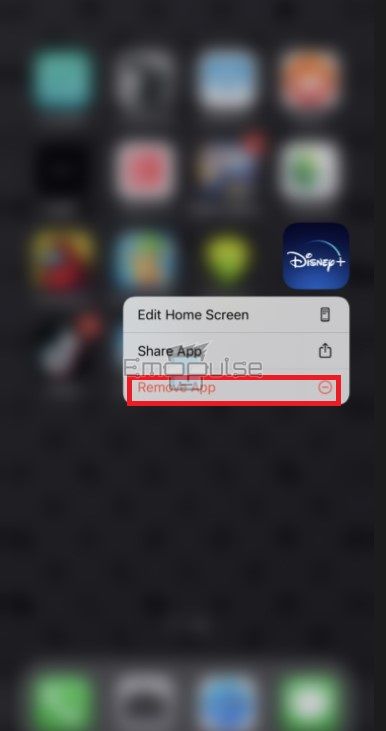 Uninstall Disney Plus iOS