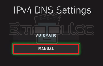 Manual option in DNS Settings for Xbox (Image credits: Emopulse)