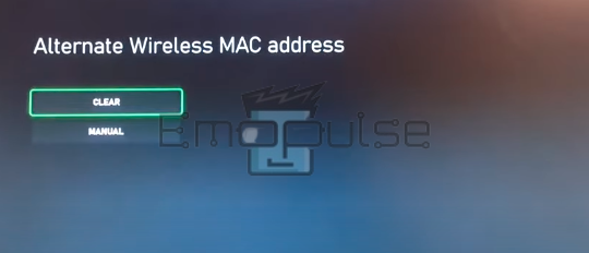 Clear alternate MAC address
