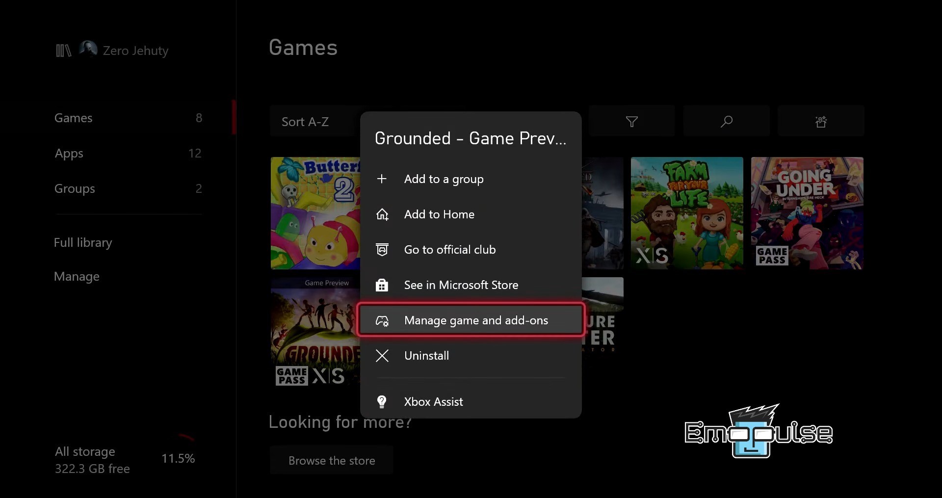 Manage Game Xbox One Local Saved Game
