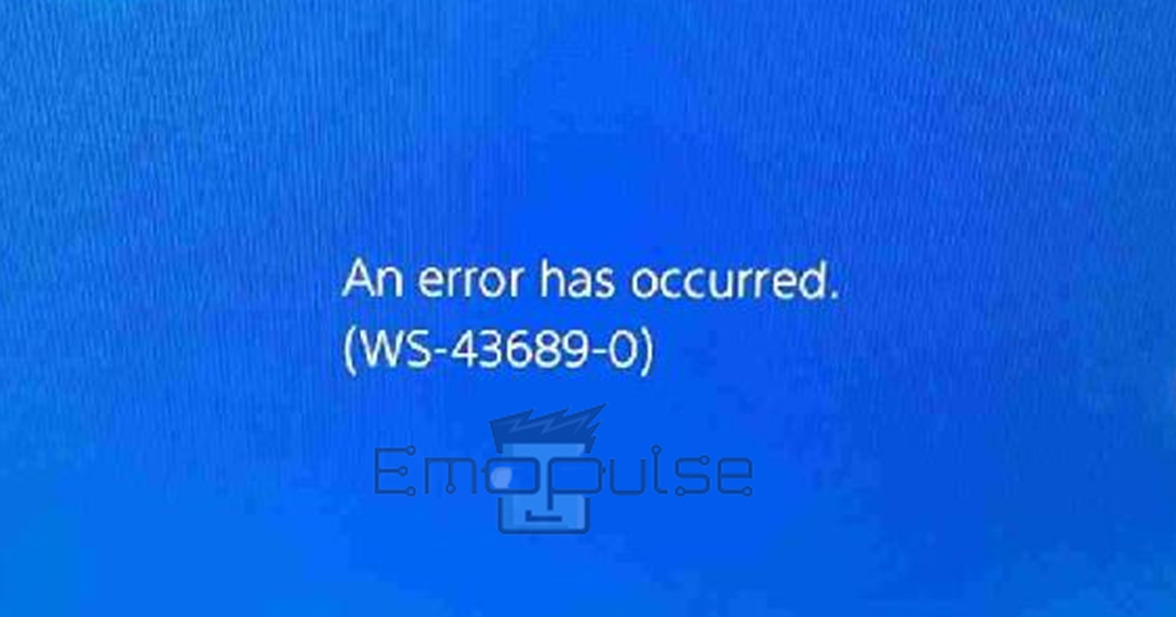 PS4 error code WS-43689-0