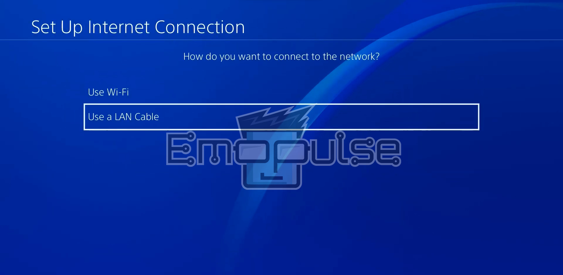 PS4 Set Up Internet Connection 