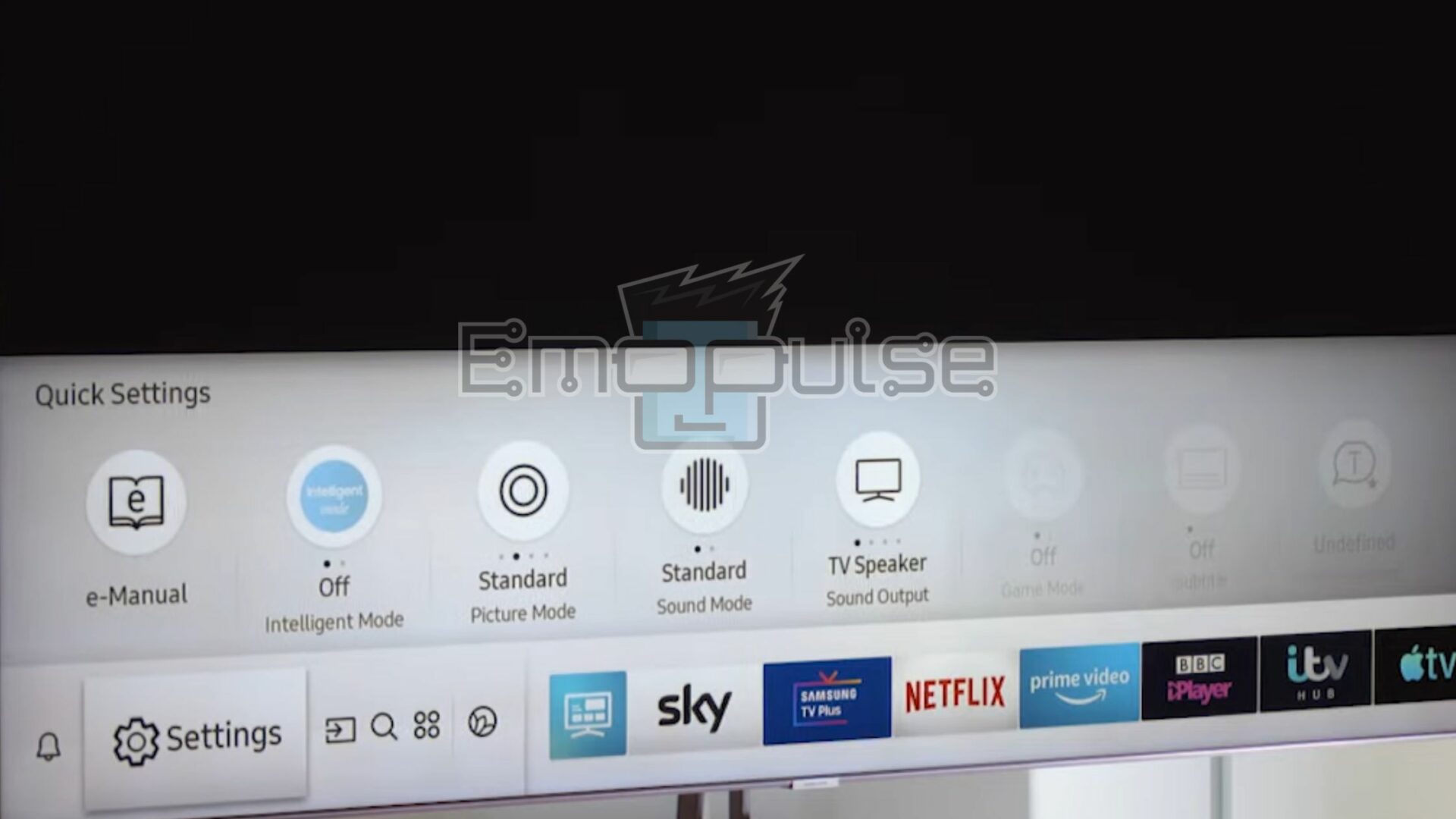 Settings on a Samsung Smart TV