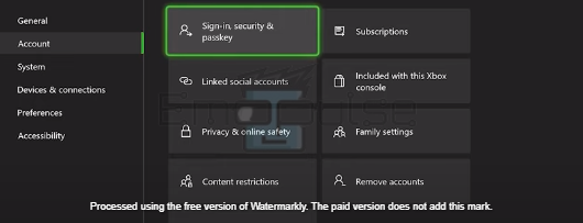 Sign in, security, and passkey