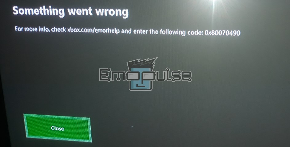 Xbox 0x80070490 Error Code