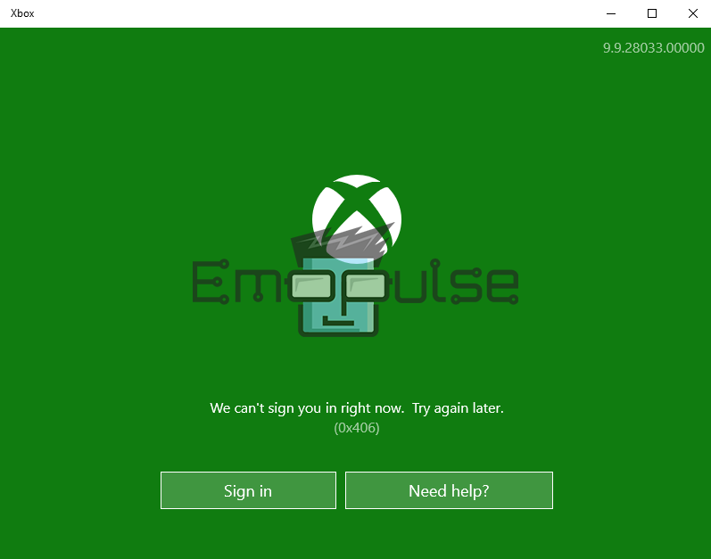 Xbox App Error 0x406