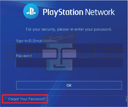 Forgot Password option in PlayStation ( Image Credits: Emopulse )
