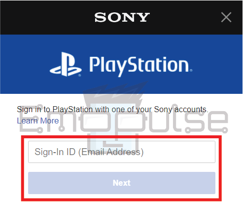 PS login credentials on EA Sports website (Image credits: Emopulse)