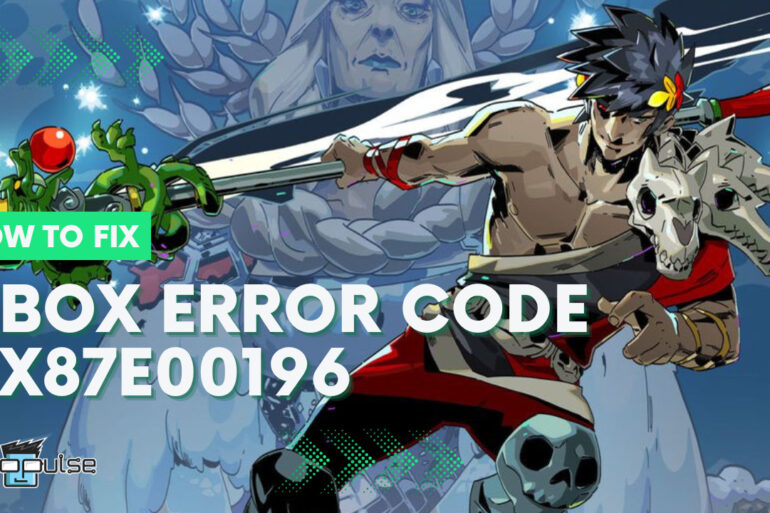 Xbox Error Code 0x87e00196