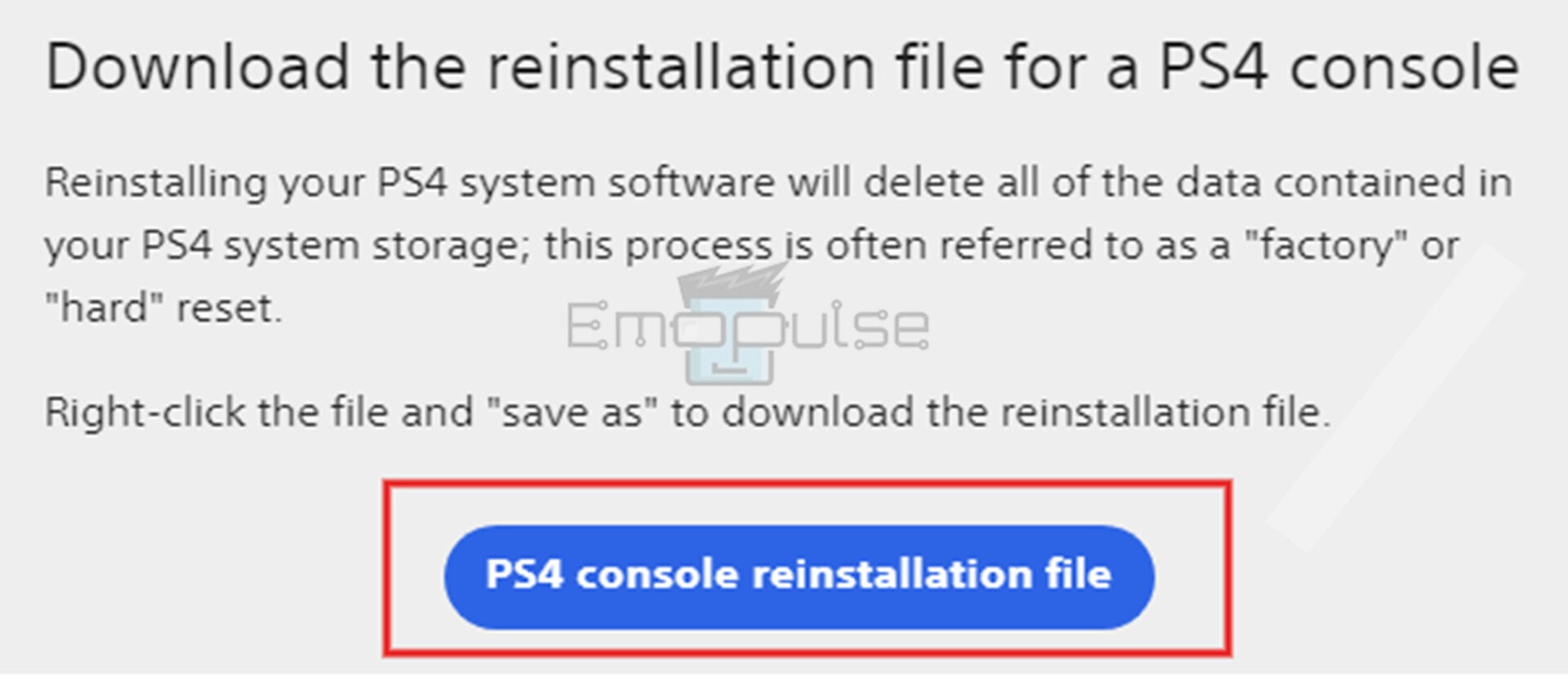 PS4 error CE-34788-0 solution