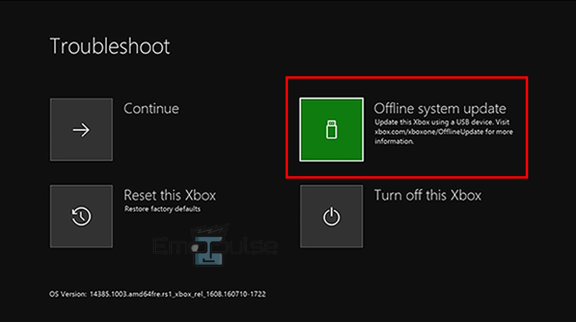 Xbox One system error E200 solution