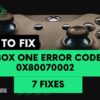 xbox one error code 0x80070002 image