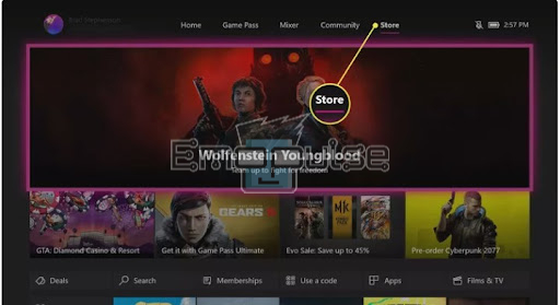  Image of Store Tab 