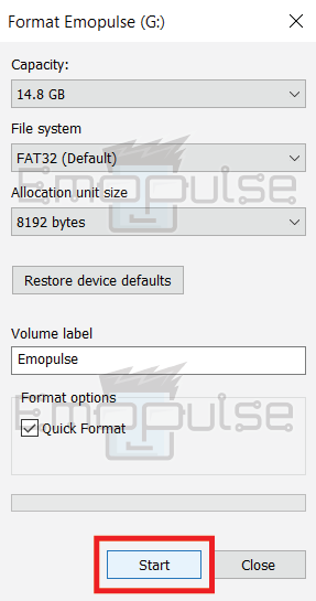 Format a USB drive using the FAT32 file system for compatibility with various devices. (Image credits: Emopulse)