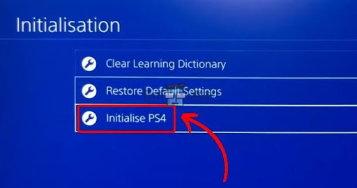 image of Initialize PS4 