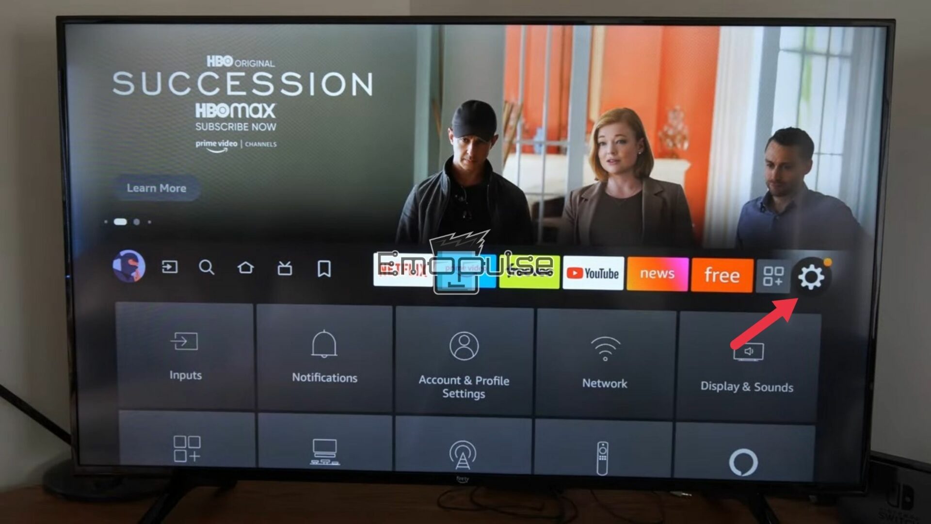 Navigate to Settings icon on your Firestick main page