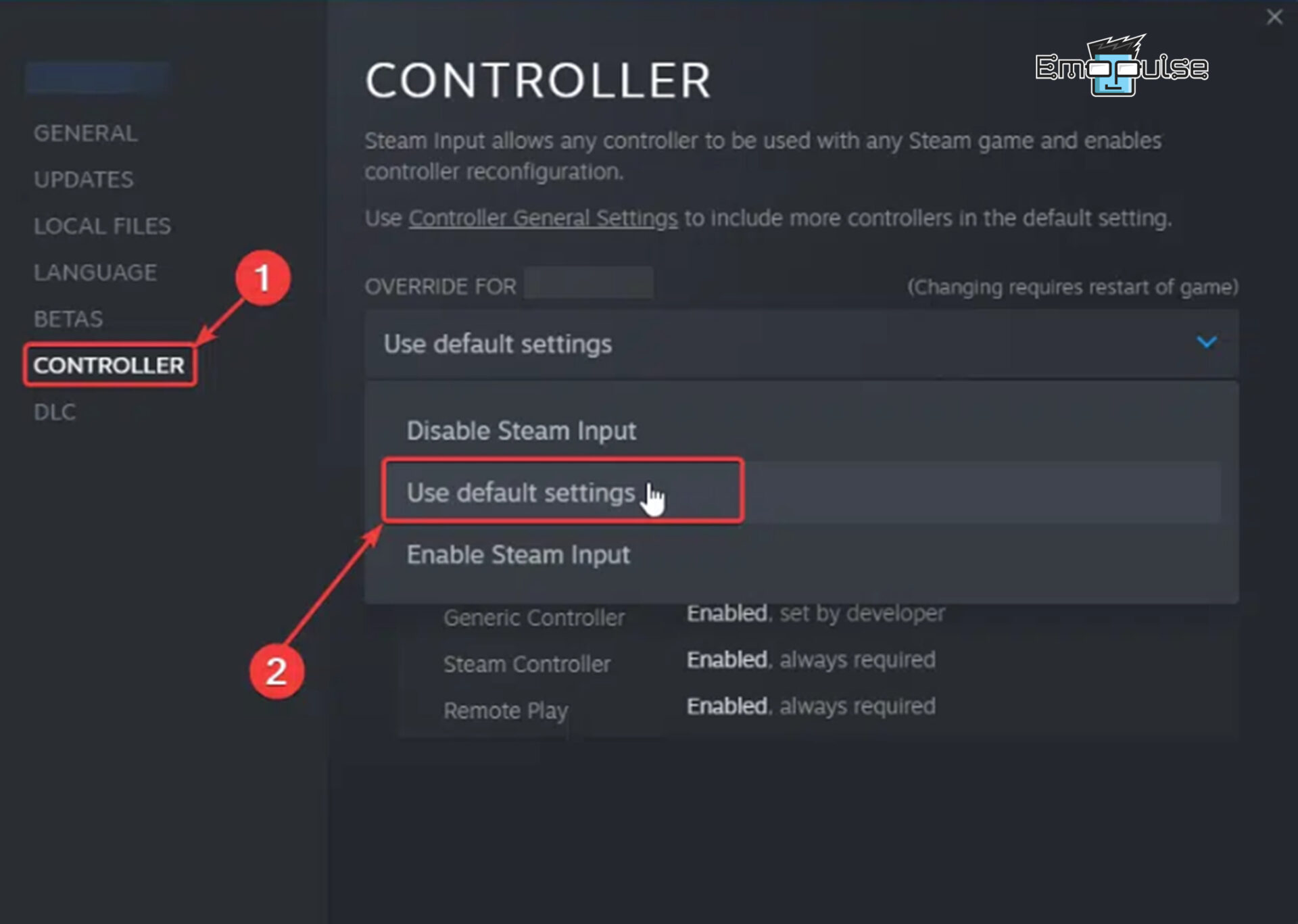 resolve Spider-Man Remastered Controller Issues via changing Steam settings
